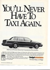 Budget Rental Car Vtg Print Ad