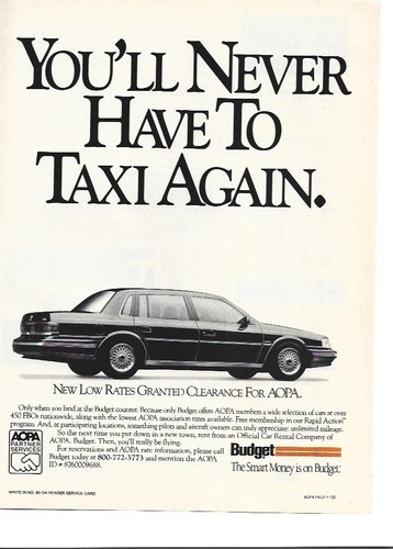 Budget rental car vtg print - rental,