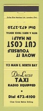Matchbook Cover - DeLuxe Taxi