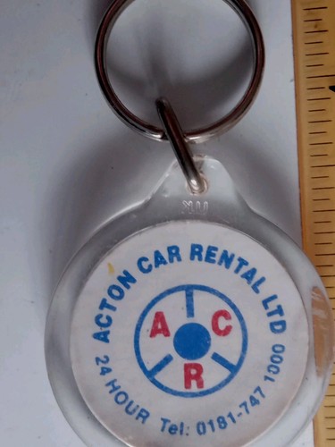 Vintage keyring plastc window - vintage,